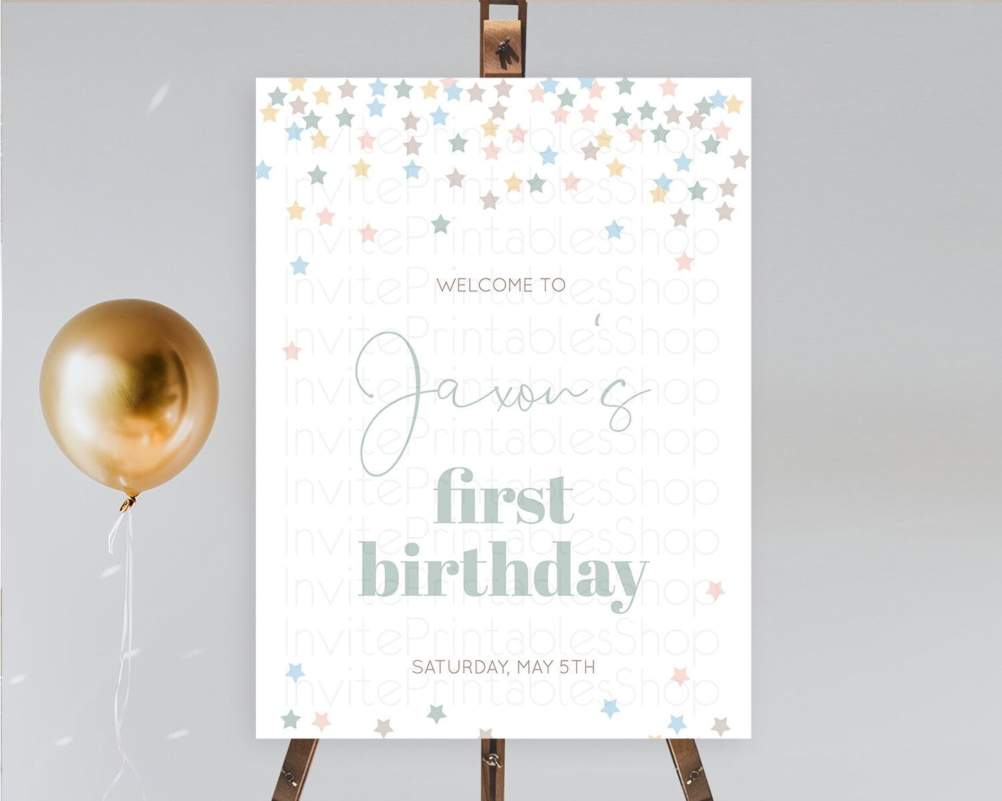 Star Welcome Board Pastel Stars Welcome Sign Shooting Star Rainbow Colorful Confetti Twinkle Little Star First Birthday Welcome Sign D10795