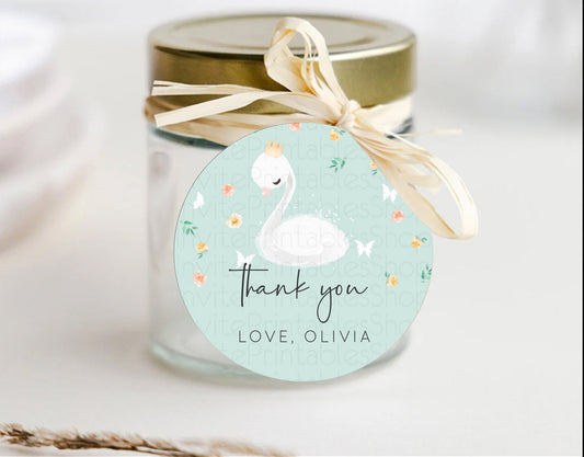 Editable Swan Thank You Swan Princess Ballet Thank You Gift Tags Enchanted S