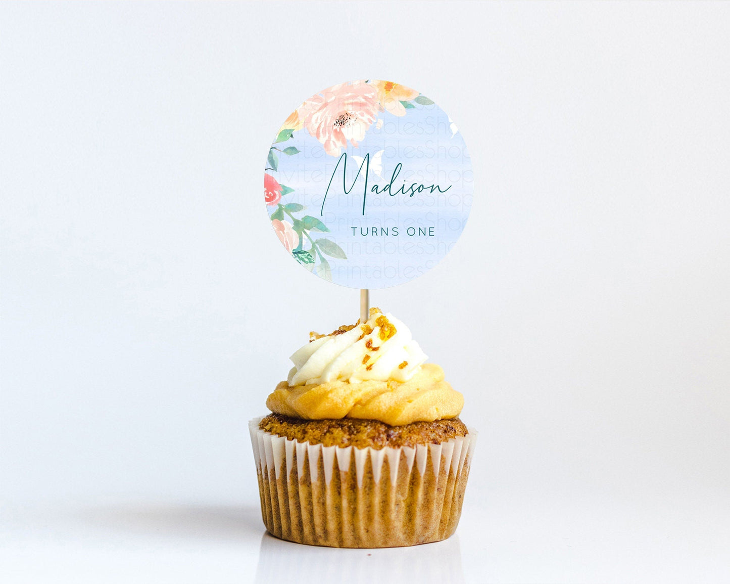 Secret Garden Cupcake Toppers Wildflower Cupcake Toppers Pastel Flowers Cupcake Toppers Enchanted Garden Boho Floral First Birthday D10337
