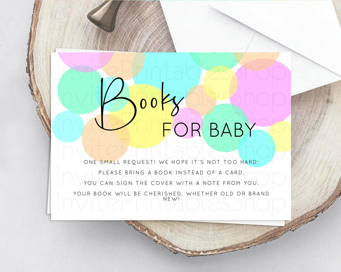 Editable Rainbow Books For Baby Card Pastel Sprinkles Book Insert Pastel Rai