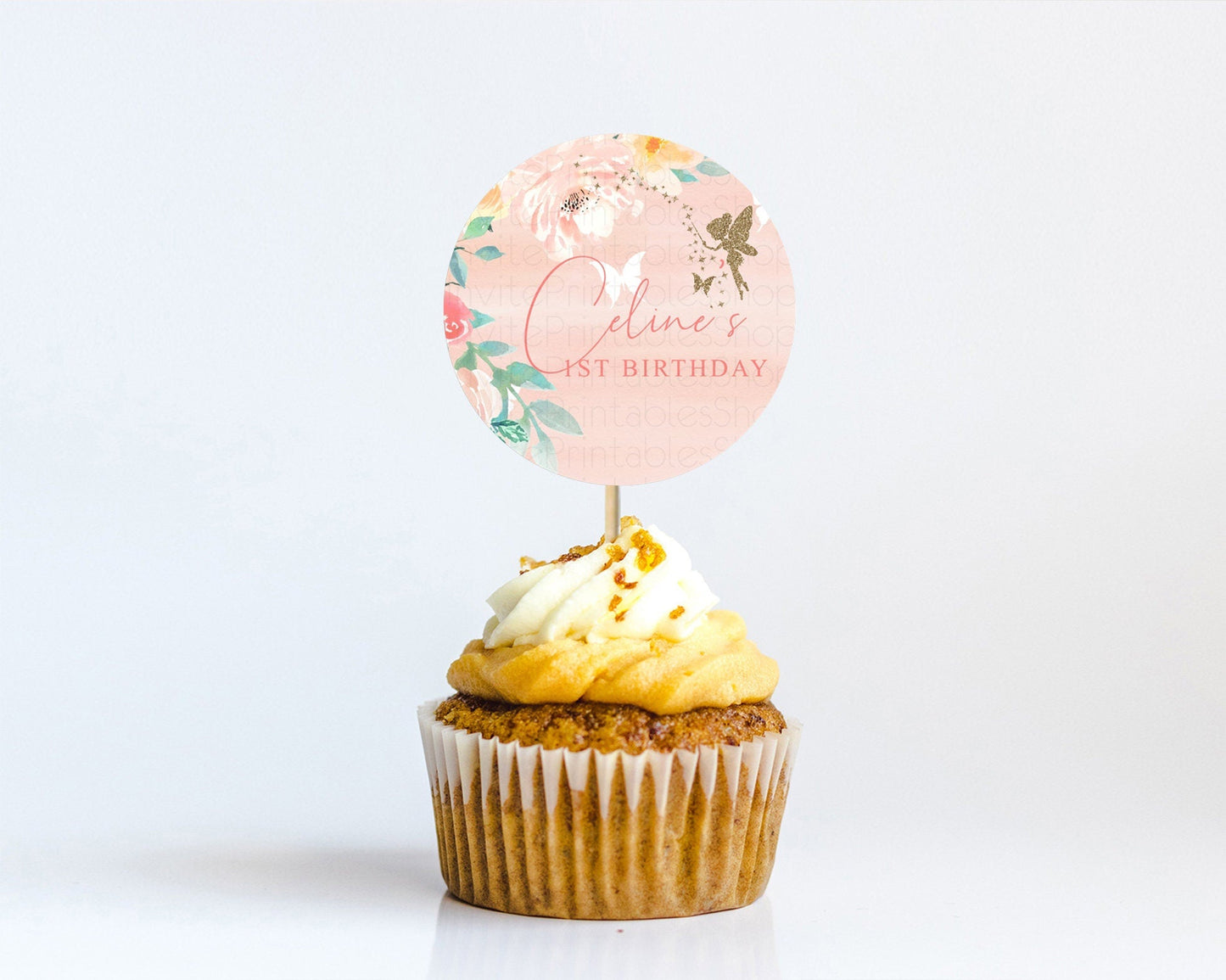 Fairy Cupcake Toppers Pastel Fairy Cupcake Toppers Fairy Floral Garden Cupcake Topper Enchanted Garden Floral Butterfly Party Decor D10792