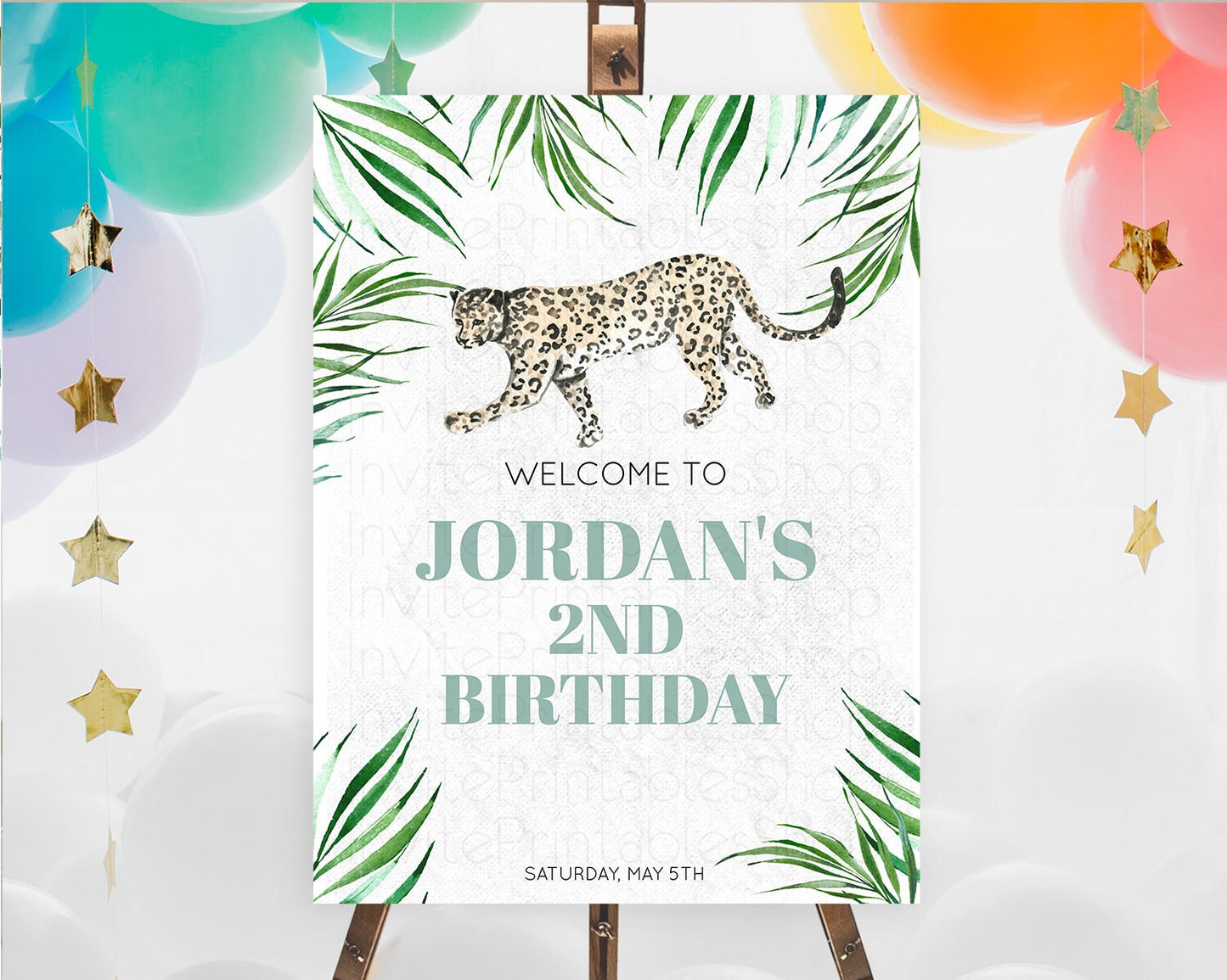 Cheetah Welcome Sign Cheetah Welcome Board Cheetah Party Welcome Poster Safari Adventure Decor Cheetah First Birthday Welcome Sign D10382