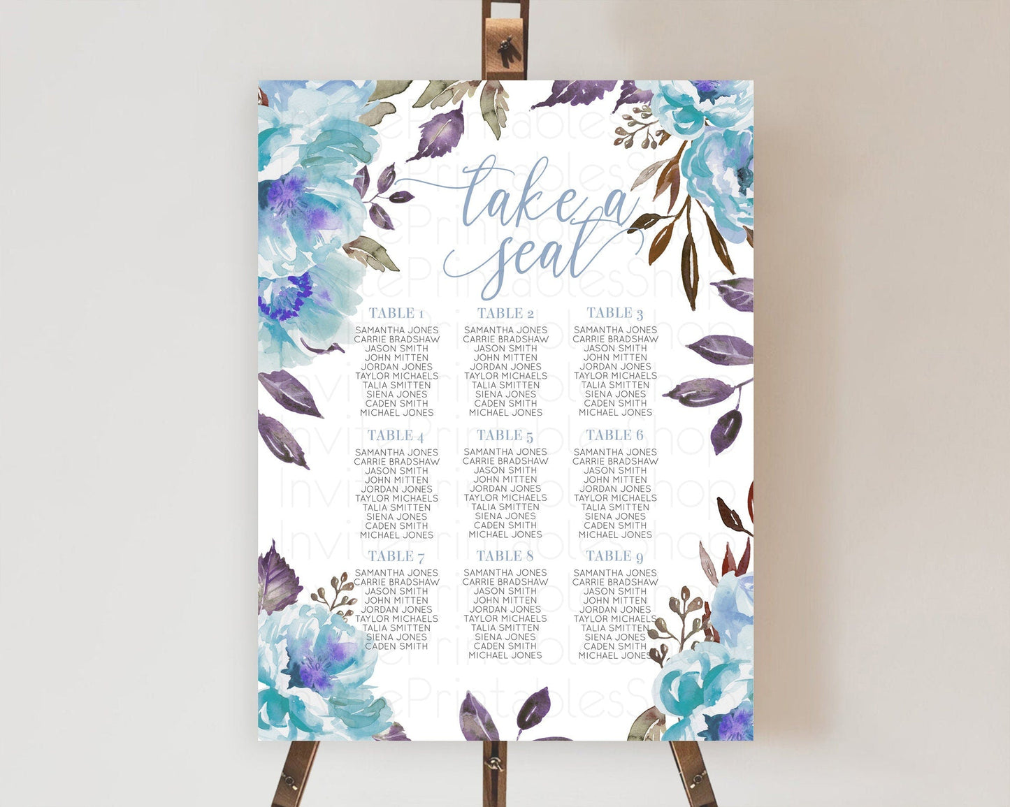 Secret Garden Seating Chart Wildflower Seating Chart Pastel Flowers Seating Chart Enchanted Garden Boho Floral Take A Seat Decor D10730