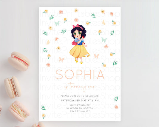 Editable Princess Birthday Invitation Castle Invitation Royal Birthday Fairy