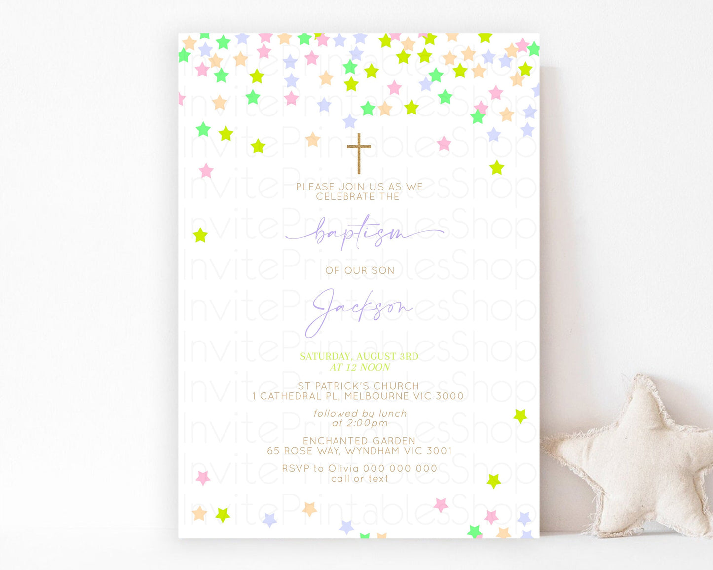Baptism Invitation Christening Invitation Holy Communion Invite
