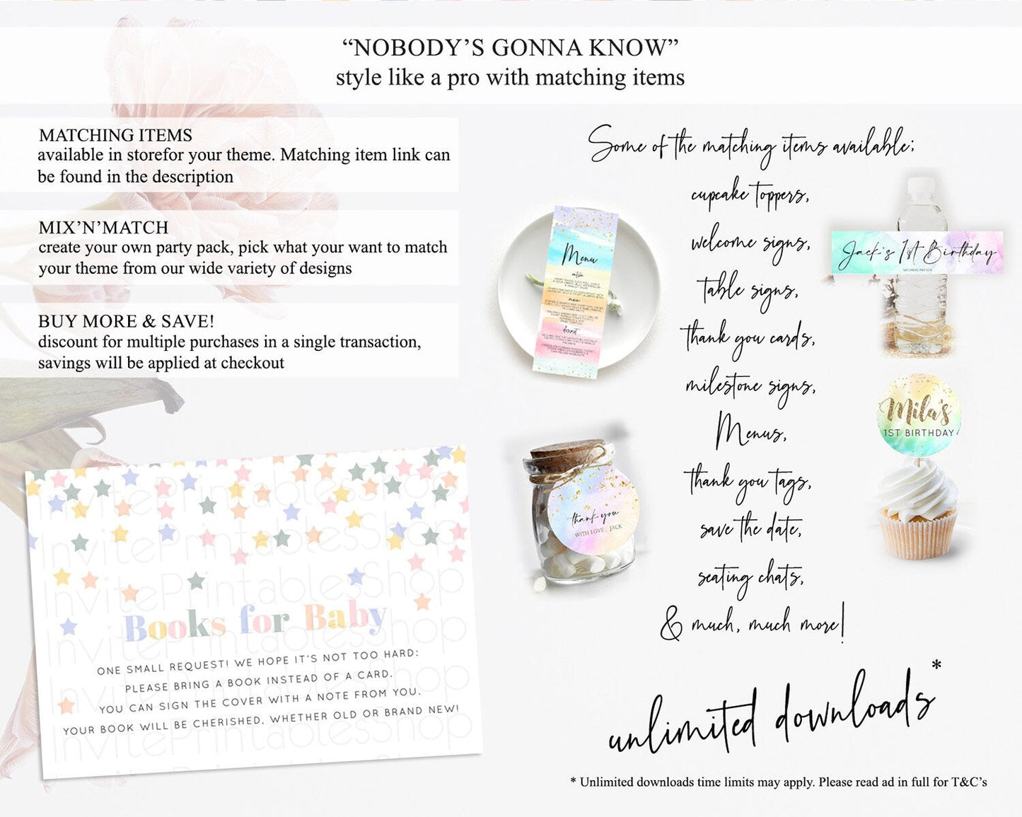 Pastel Star Books For Baby Card Shooting Star Book Insert Twinkle Little Star Book Card Rainbow Confetti Guests Book Poem Request D10795