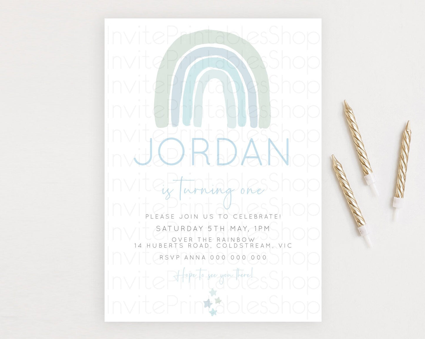 Editable Pastel Rainbow Birthday Invitation Pastel Rainbow Invitation Rainbo