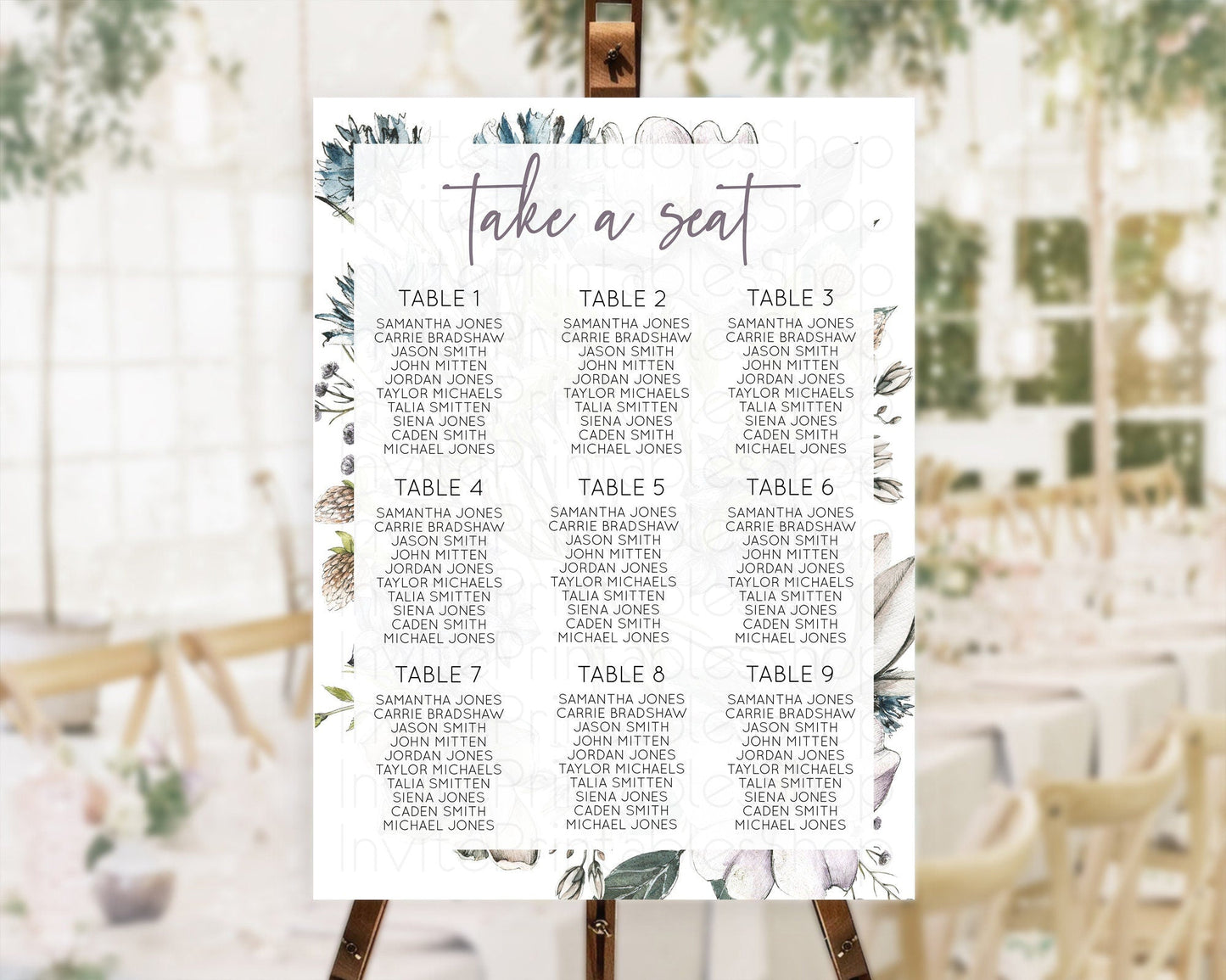 Secret Garden Seating Chart Wildflower Seating Chart Pastel Flowers Seating Chart Enchanted Garden Boho Floral Take A Seat Decor D10501