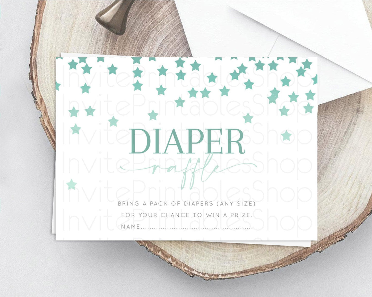 Pastel Star Diaper Raffle Card Shooting Star Diaper Raffle Insert Twinkle Little Star Diaper Ticket Rainbow Confetti Raffle Game D10310