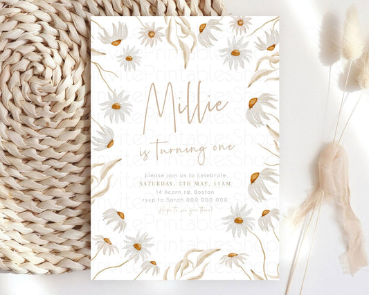 Editable Secret Garden Invitation Wildflower Birthday Invitation Pastel Flow