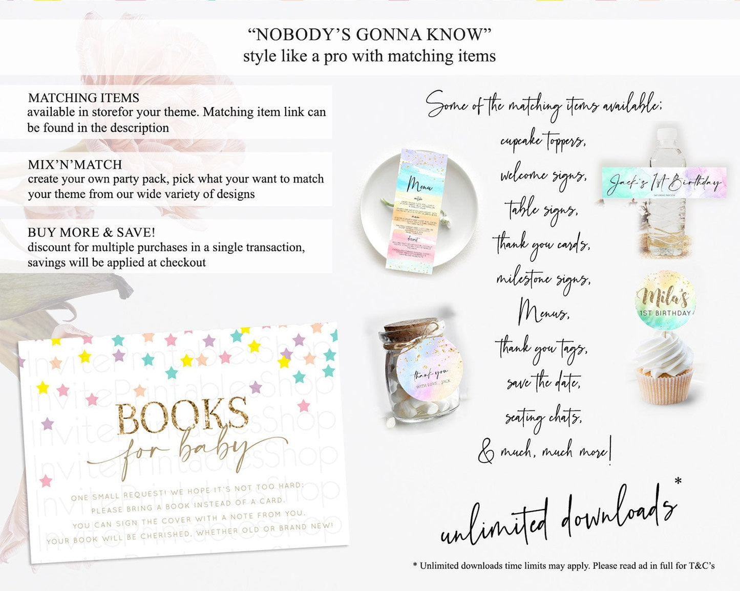 Pastel Star Books For Baby Card Shooting Star Book Insert Twinkle Little Star Book Card Rainbow Confetti Guests Book Poem Request D10601