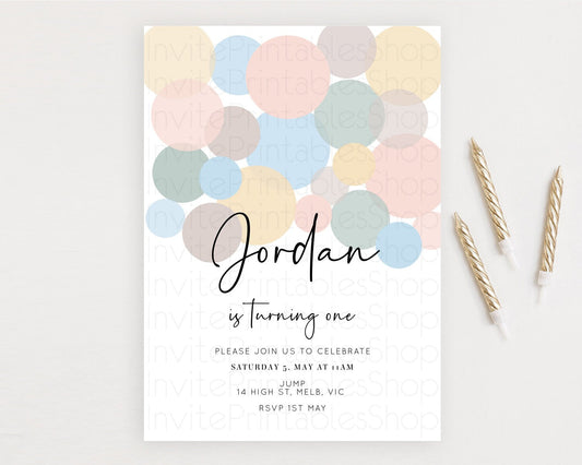 Editable Pastel Birthday Invitation Pastel Confetti Birthday Invitation Bubb