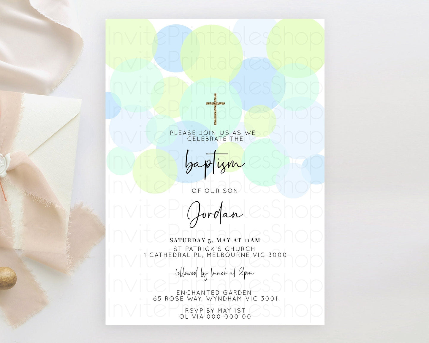 Pastel Baptism Invitation Blue Confetti Baptism 1st Birthday Invitation Confetti Bubbles Christening Invitation Holy Communion D10227