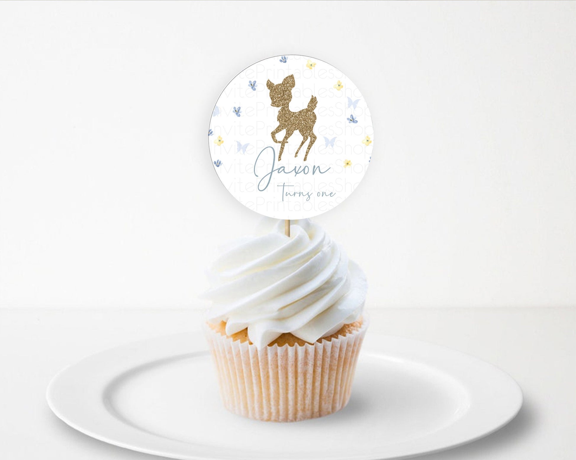 Editable Fawn Cupcake Toppers Deer Cupcake Toppers Enchanted Forest Party Bu