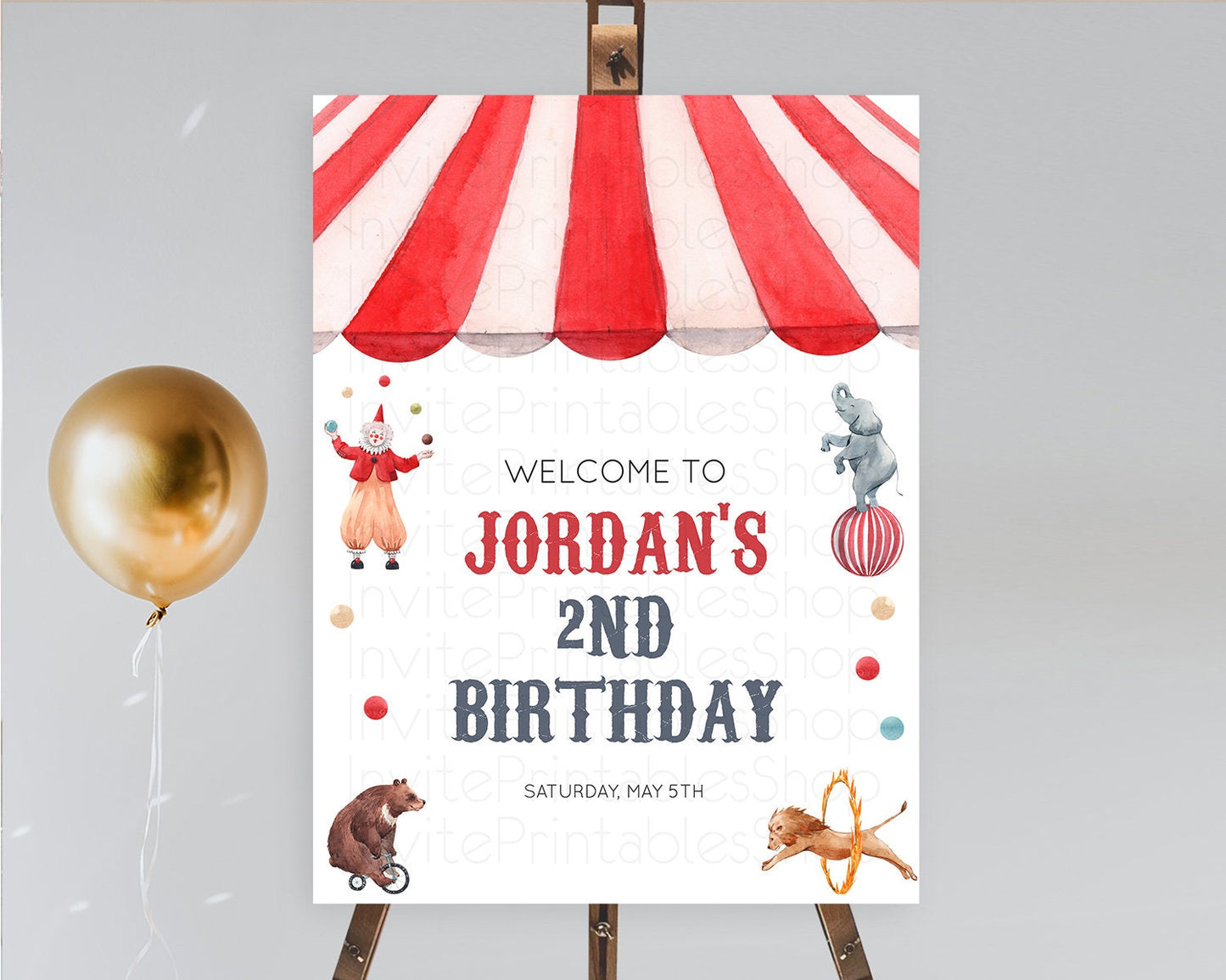 Circus Welcome Sign Carnival Welcome Board Step Right Up Circus Welcome Poster Circus Décor Carnival First Birthday Welcome Sign D10533