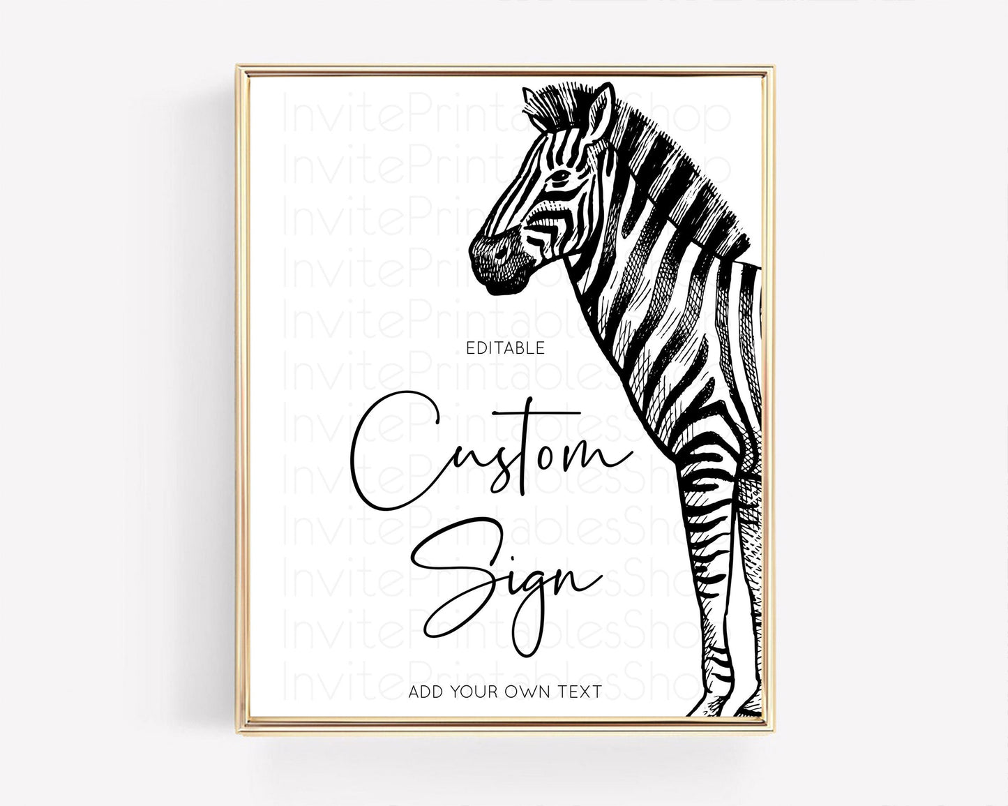 Zebra Sign Zebra Table Sign Decor Zebra Party Sign Template Safari Adventure Zebra Minimal Theme 1st Birthday Baptism Baby Shower D10249