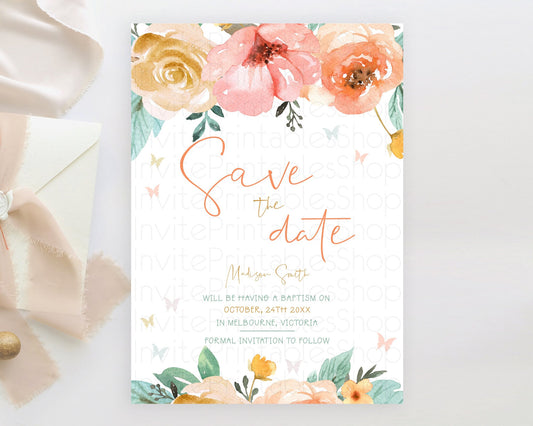 Editable Wildflower Save The Date Template Secret Garden Save The Date Paste