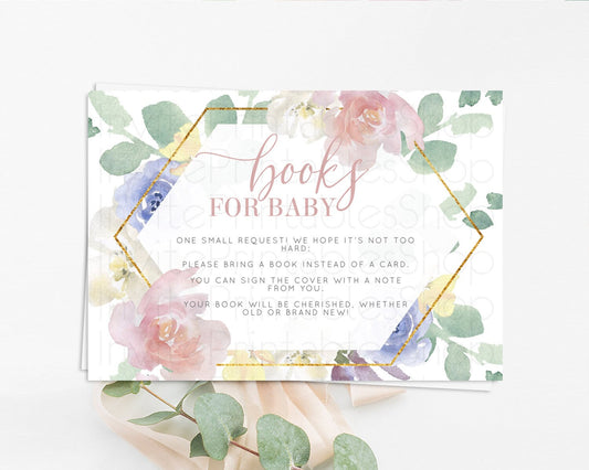 Editable Secret Garden Books For Baby Card Boho Wildflower Book Insert Paste