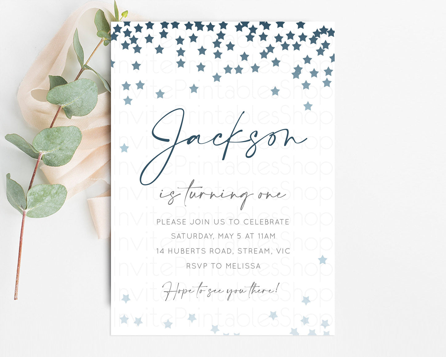 Twinkle Star Birthday Invitation Pastel Stars Birthday Invitation Ombre Stars Navy Blue Invite Sprinkle Confetti 1st 2nd 3rd 350