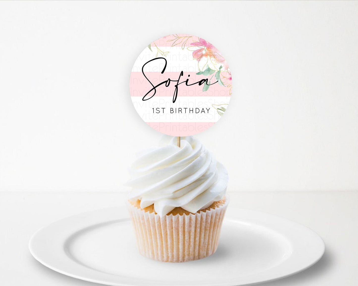 Secret Garden Cupcake Toppers Wildflower Cupcake Toppers Pastel Flowers Cupcake Toppers Enchanted Garden Boho Floral First Birthday D10301