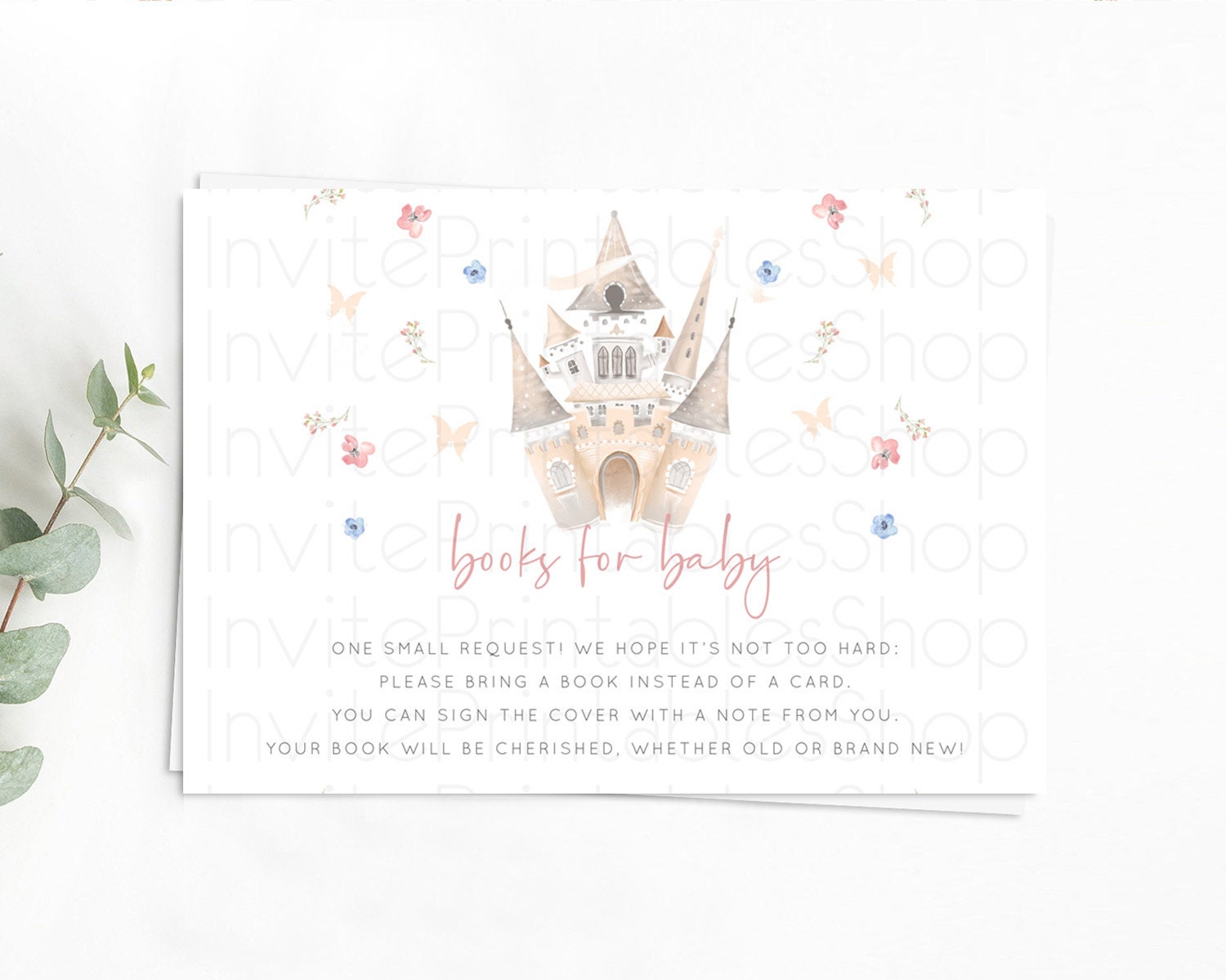 Editable Princess Books For Baby Card Castle Book Card Insert Secret Garden