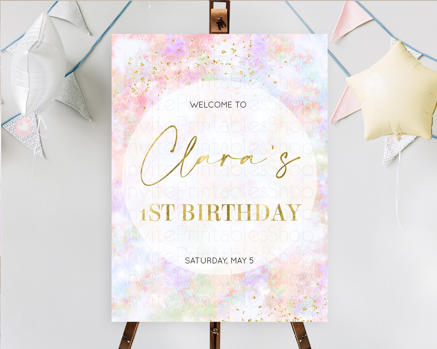 Editable Pastel Welcome Sign Pastel Rainbow Welcome Sign Colorful Rainbow Co