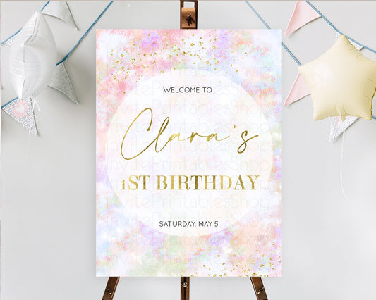Editable Pastel Welcome Sign Pastel Rainbow Welcome Sign Colorful Rainbow Co