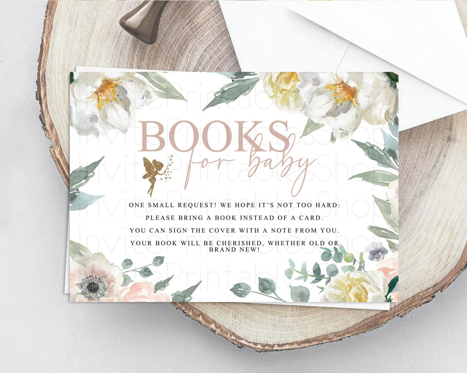 Editable Fairy Books For Baby Card Fairy Book Insert Enchanted Garden Fairy