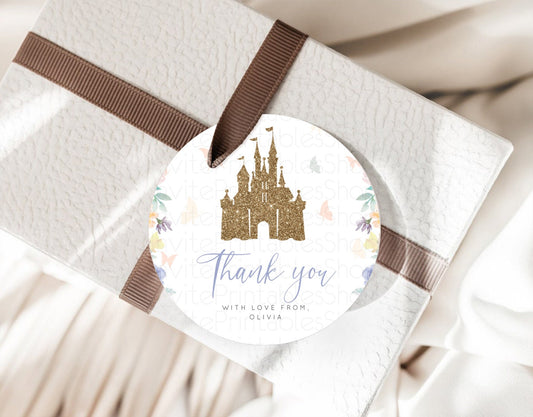 Editable Princess Thank You Tags Castle Thank You Gift Tags Secret Garden Fa