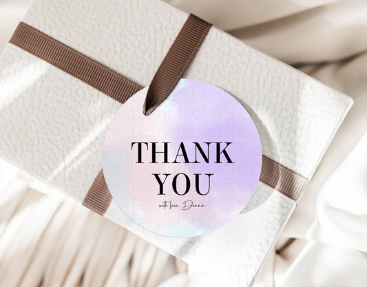 Editable Pastel Thank You Tags Rainbow Thank You Gift Tags Colorful Pastel F