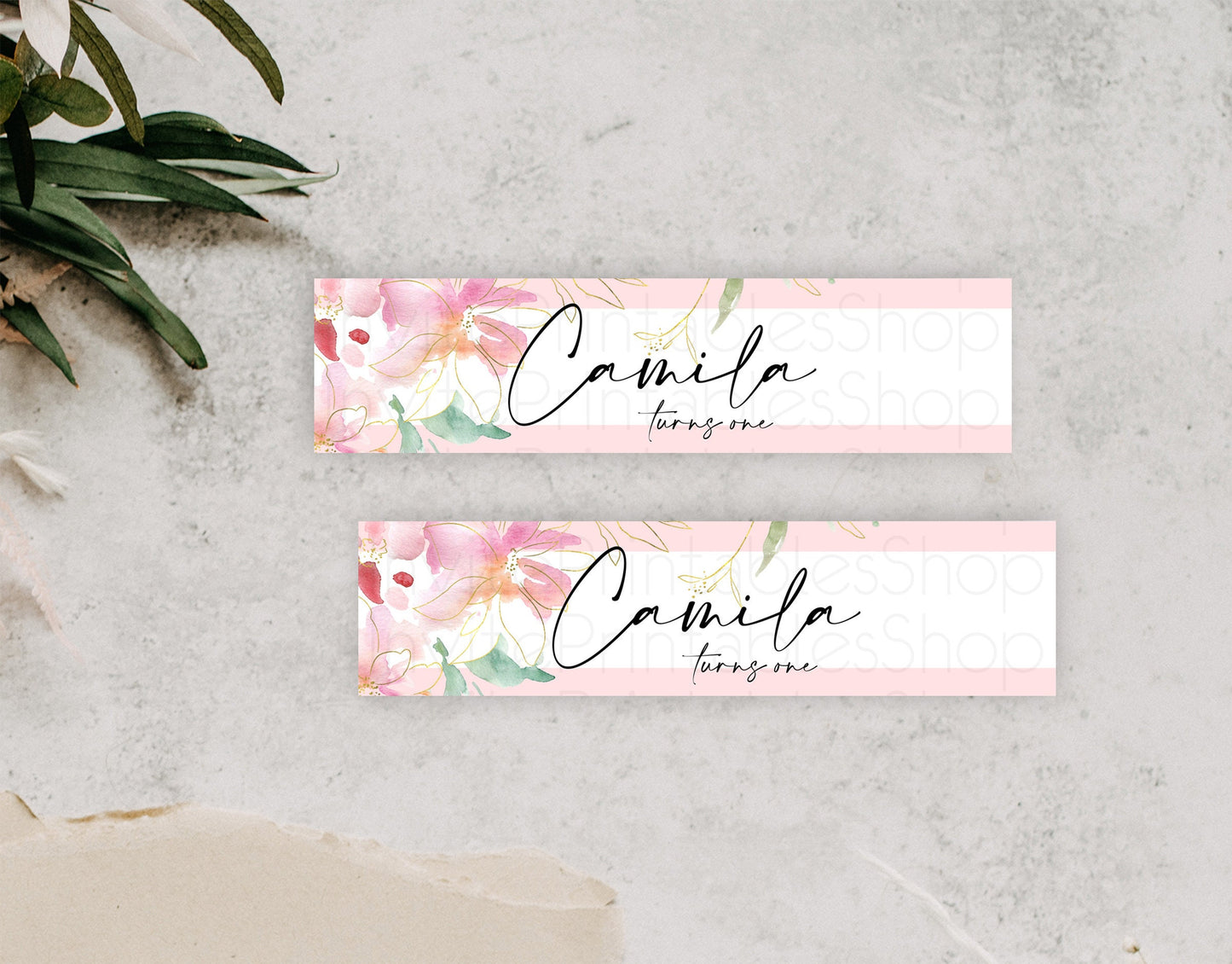 Wildflower Water Label Template Secret Garden Water Label Pastel Floral Garden Party Decor Boho Flowers Birthday Baby Shower Wedding D10301