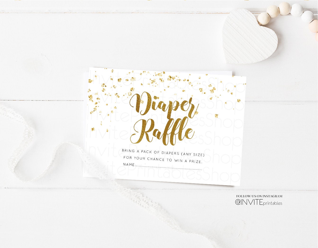 Editable Diaper Raffle Diaper Request Diaper Insert Card Baby Shower Diaper