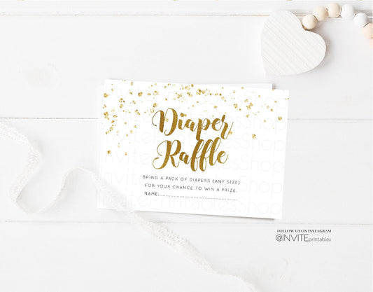 Editable Diaper Raffle Diaper Request Diaper Insert Card Baby Shower Diaper
