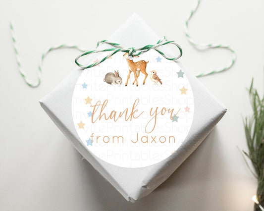 Editable Fawn Thank You Tags Deer Thank You Gift Tags Pastel Floral Deer Fav