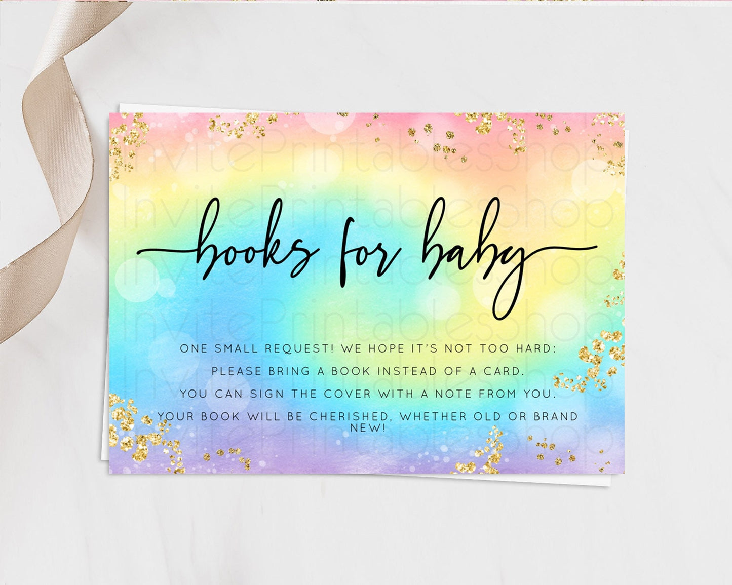 Tie Dye Books For Baby Card Rainbow Tie Dye Book Insert Pastel Rainbow Watercolor Book Card Tie Dye Colors Guests Book Poem Request D10568