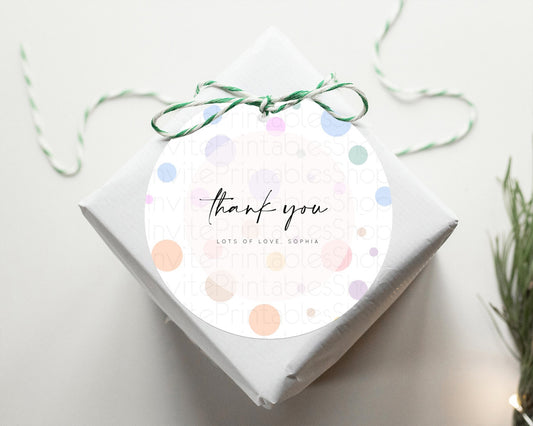 Editable Rainbow Thank You Tags Pastel Thank You Gift Tags Pastel Rainbow Fa