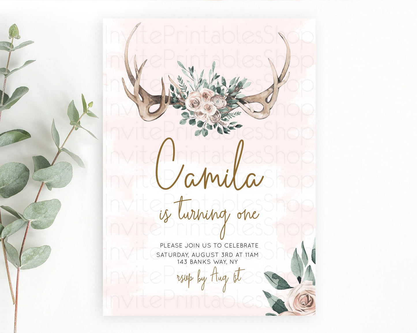 Secret Garden Invitation Wildflower Birthday Invitation Pastel Flowers Invite Enchanted Garden Boho Floral 3rd 2nd First Birthday D11000