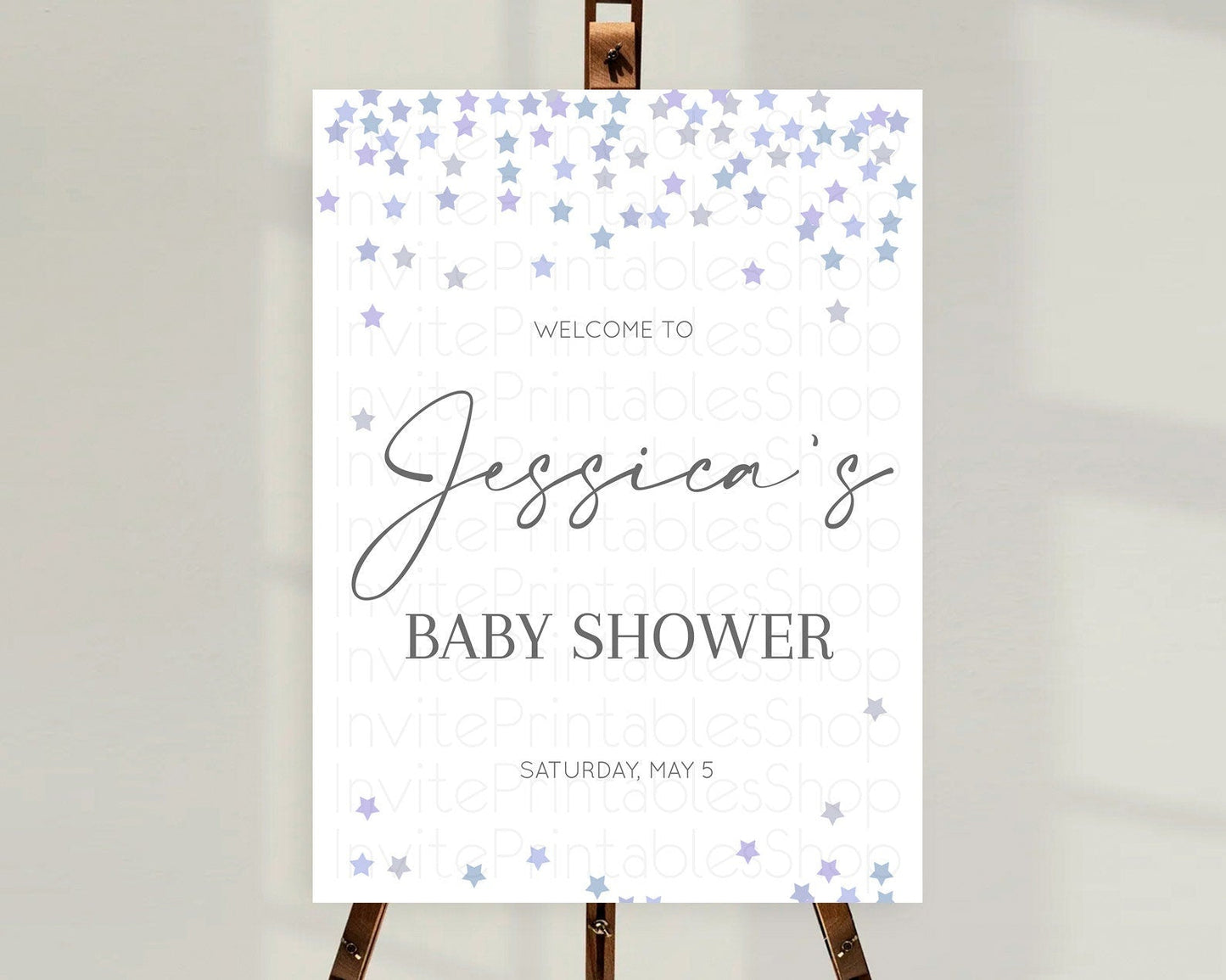 Star Baby Shower Welcome Board Pastel Stars Welcome Sign Shooting Star Rainbow Colorful Confetti Twinkle Little Star Welcome Sign D10341