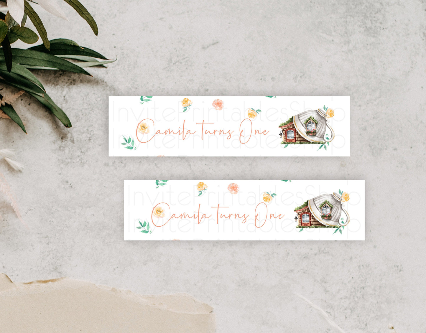 Fairy Water Label Enchanted Garden Pastel Floral Butterfly Party Decor Secret Garden Birthday Baptism Baby Shower Bridal Shower D10383