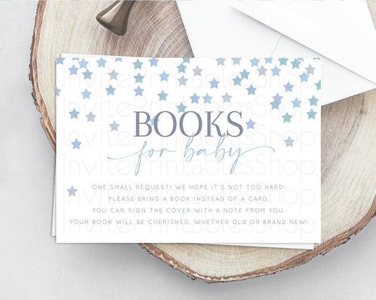 Editable Pastel Star Books For Baby Card Shooting Star Book Insert Twinkle L