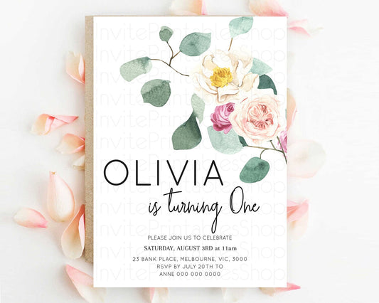 Editable Secret Garden Invitation Wildflower Birthday Invitation Pastel Flow