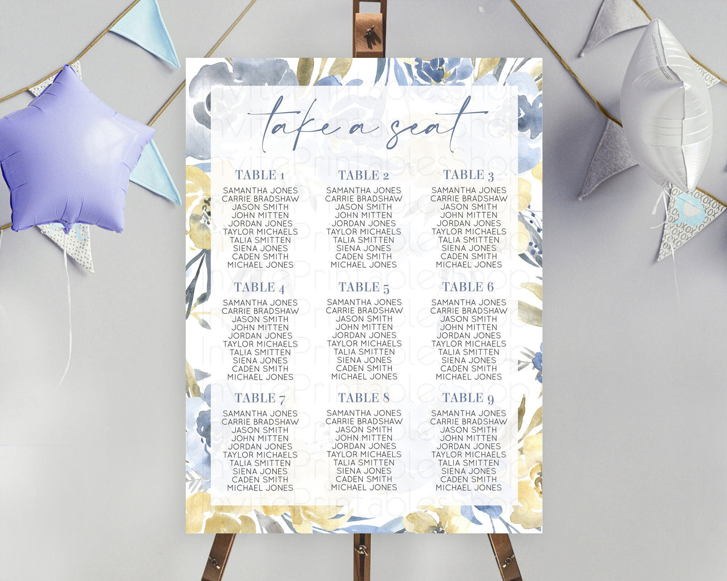 Secret Garden Seating Chart Wildflower Seating Chart Pastel Flowers Seating Chart Enchanted Garden Boho Floral Take A Seat Décor D10189