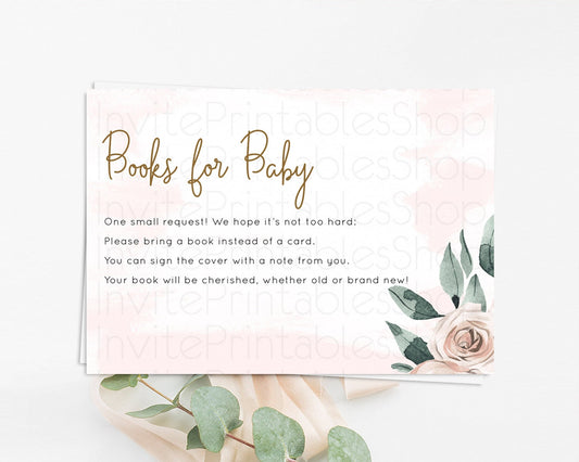 Secret Garden Books For Baby Card Boho Wildflower Book Insert Pastel Flower Garden Baby Shower Card Flower Guests Book Poem Request D11010