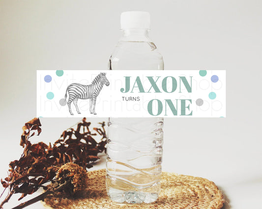 Editable Zebra Water Label Template Zebra Party Decor Water Label Safari Adv