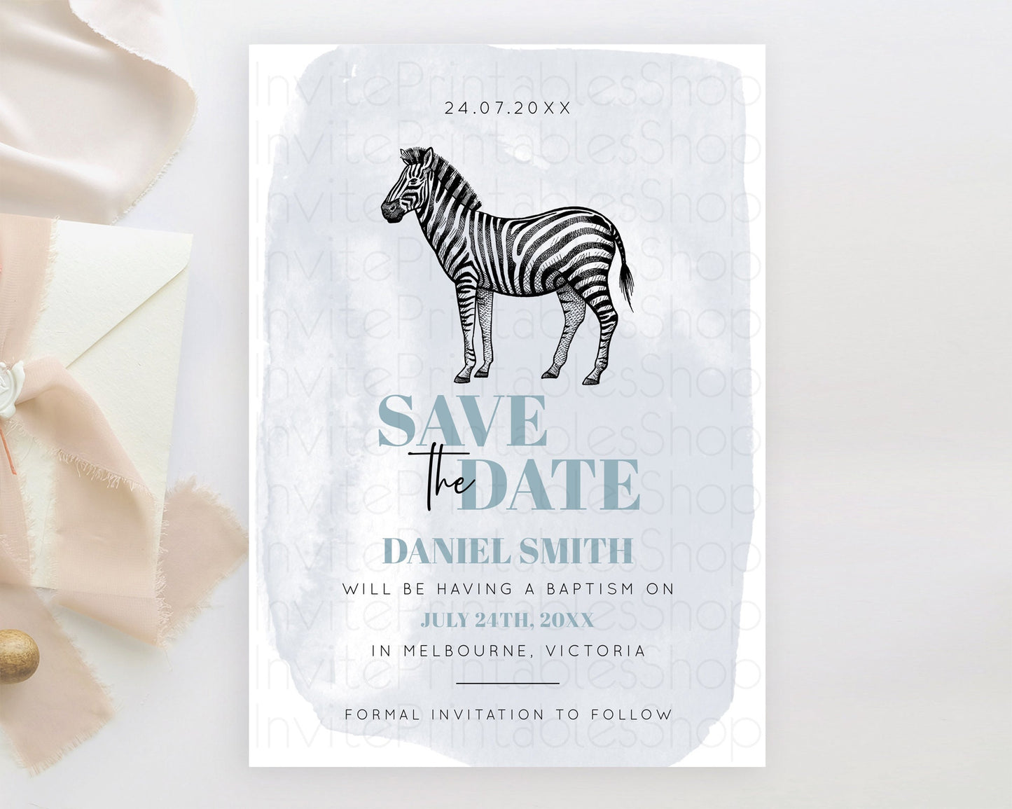 Zebra Save The Date Template Zebra Party Save The Date Safari Adventure Zebra Minimal Theme For 1st Birthday Baptism Baby Shower D10814