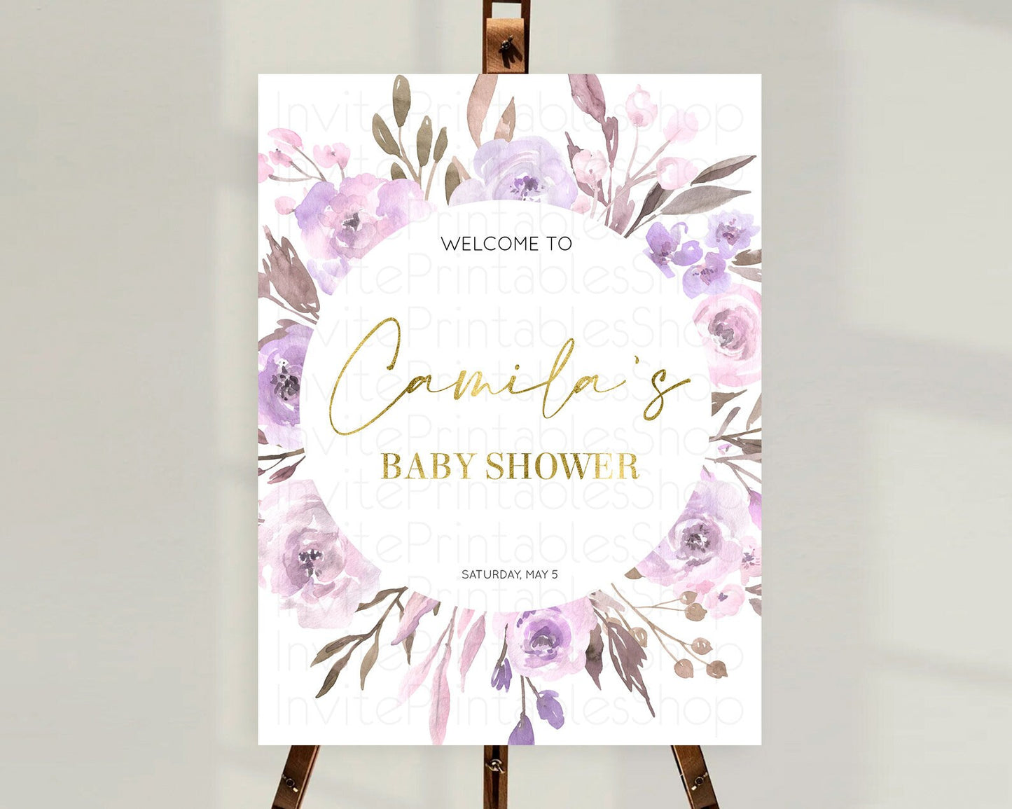 Secret Garden Baby Shower Welcome Sign Wildflower Welcome Board Pastel Flower Garden Welcome Poster Boho Wildflower Welcome Sign D10201