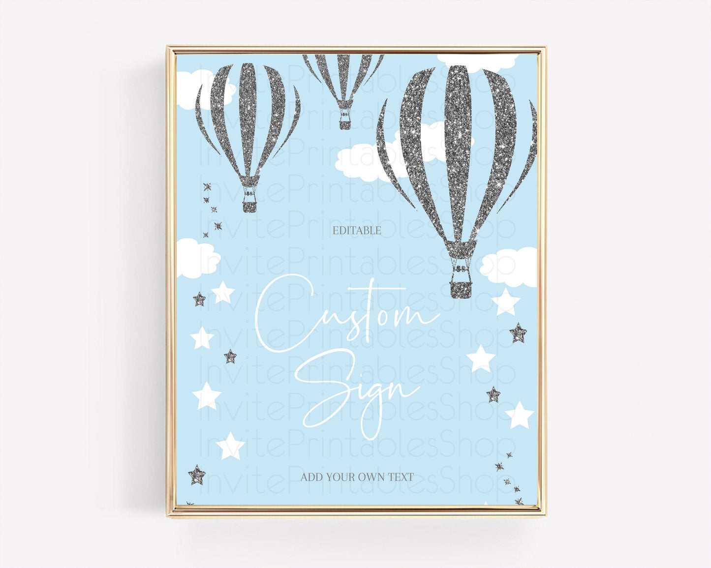 Hot Air Balloon Sign Hot Air Balloon Table Sign Decor Adventure Awaits Mr. ONEderful Party 1st Birthday Baptism Baby Shower D10335