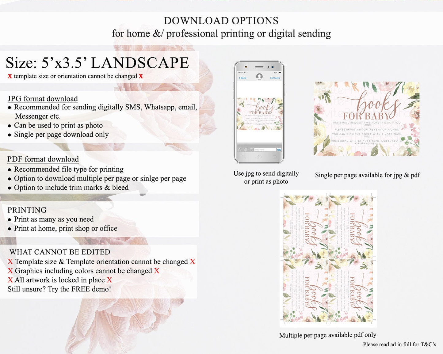 Secret Garden Books For Baby Card Boho Wildflower Book Insert Pastel Flower Garden Baby Shower Card Flower Guests Book Poem Request D10192