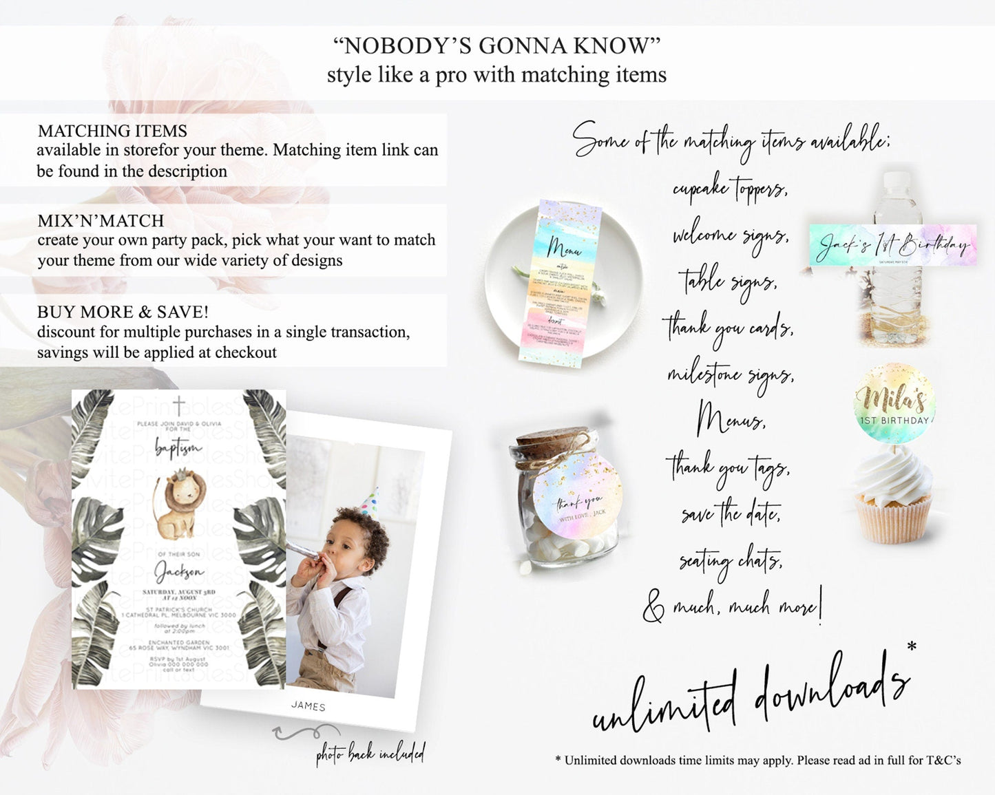 Lion Baptism Invitation Lion Baptism 1st Birthday Invitation Modern Safari Adventure Lion Christening Invitation Holy Communion D10599