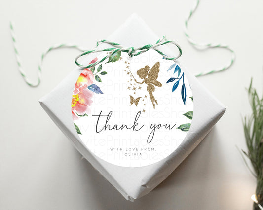 Editable Fairy Thank You Tags Fairy Thank You Gift Tags Enchanted Garden Pas